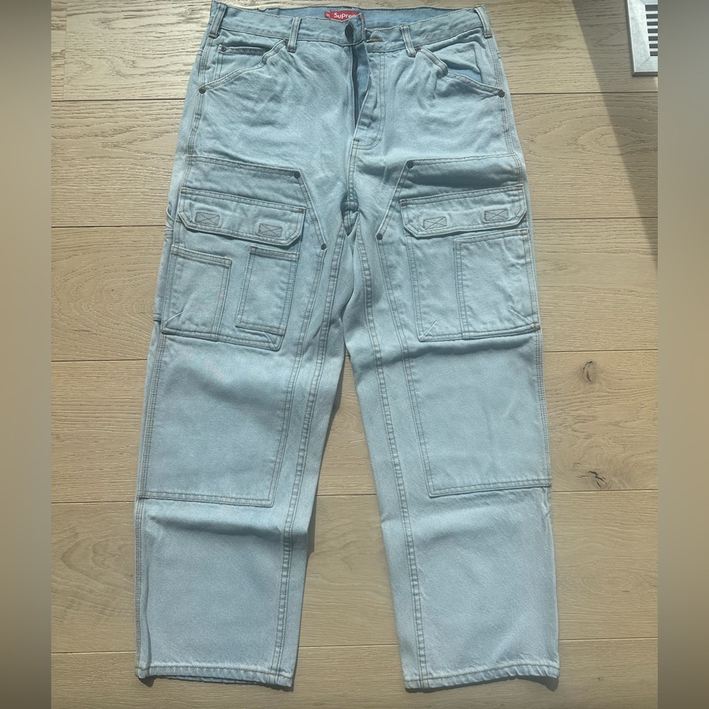 SUPREME Light Blue Cargo Jeans